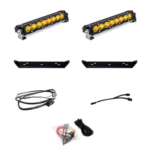 10 Inch S8 D/C Baja Amber Behind Grill Kit fits 21-On Ford Raptor Baja Designs