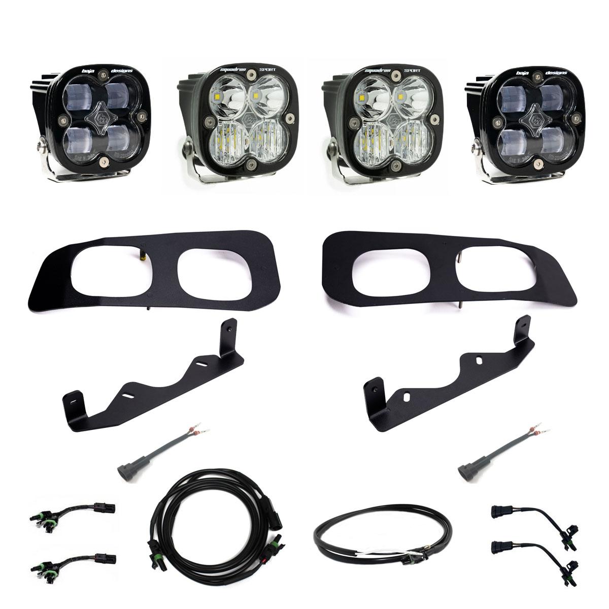 Squadron SAE/Sport Fog Pocket Kit 2023-On Ford F-250/350 Super Duty SAE Fog Clear Upfitter Wiring