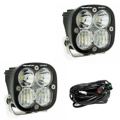 LED Light Pods Clear Lens Driving/Combo Pair Squadron Sport Baja Designs