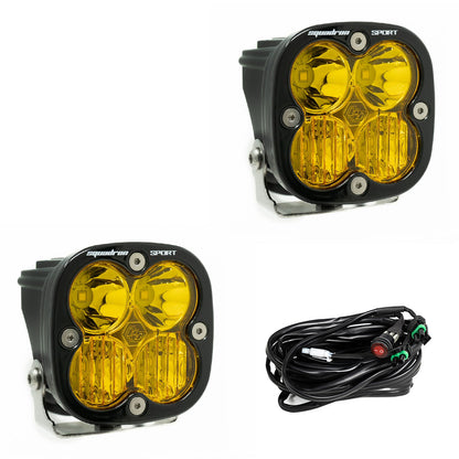 LED Light Pods Baja Amber Lens Driving/Combo Pair Squadron Sport Baja Designs